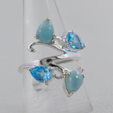 Labradorite & Peridot Silver Rings