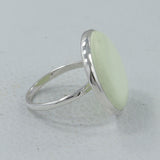 Lemon Chrysoprase Silver Ring