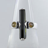 Green Tourmaline Pencil Rings