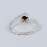 Natural Garnet Silver Rings