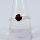 Natural Garnet Silver Rings
