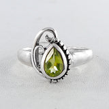 Natural Garnet Silver Rings
