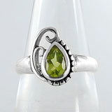 Natural Garnet Silver Rings