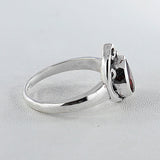 Natural Garnet Silver Rings