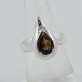 Smoky Quartz Gemstone Silver Ring