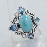 Labradorite Flashy Stone Designer Silver Rings