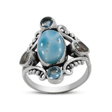 Labradorite Flashy Stone Designer Silver Rings
