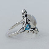 Labradorite Flashy Stone Designer Silver Rings