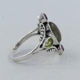 Labradorite Flashy Stone Designer Silver Rings