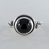 Natural Rainbow Moonstone Silver Rings