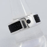925 Silver Garnet Stingray Design Band Ring