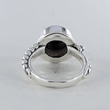 Natural Rainbow Moonstone Silver Rings