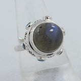 Larimar Sterling Silver Ring