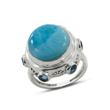 Larimar Sterling Silver Ring