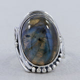 925 Sterling Silver Labradorite Rings