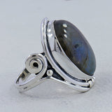 925 Sterling Silver Labradorite Rings