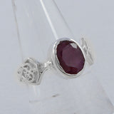 925 Sterling Silver Ruby Ring