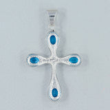 925 Sterling Silver Blue Topaz Pendants