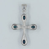 925 Sterling Silver Blue Topaz Pendants
