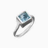 Natural Garnet Silver Rings