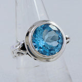 925 Sterling Silver Blue Topaz Rings