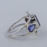 Natural Blue Topaz Sterling Silver Rings