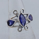 Natural Blue Topaz Sterling Silver Rings