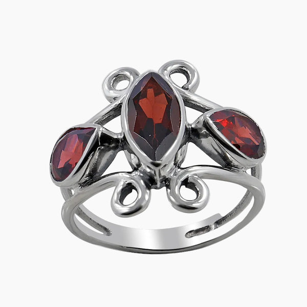 Natural Blue Topaz Sterling Silver Rings