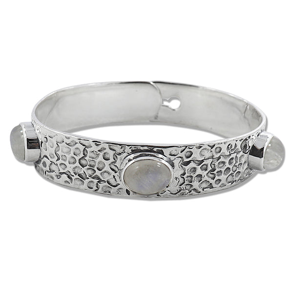 Labradorite Silver Bangles