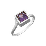 Natural Garnet Silver Rings