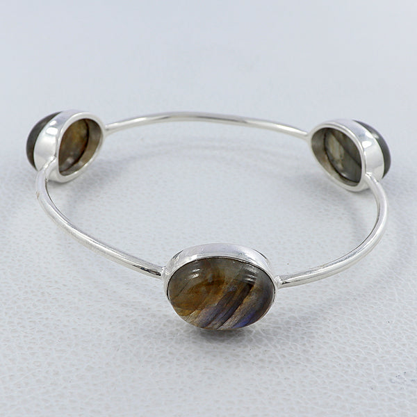 925 Sterling Silver Labradorite Bangles