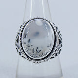 Rainbow Moonstone Silver Ring