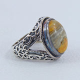 Rainbow Moonstone Silver Ring