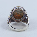 Rainbow Moonstone Silver Ring