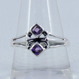 Natural Amethyst Silver Ring