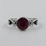 925 Sterling Silver Ruby Ring