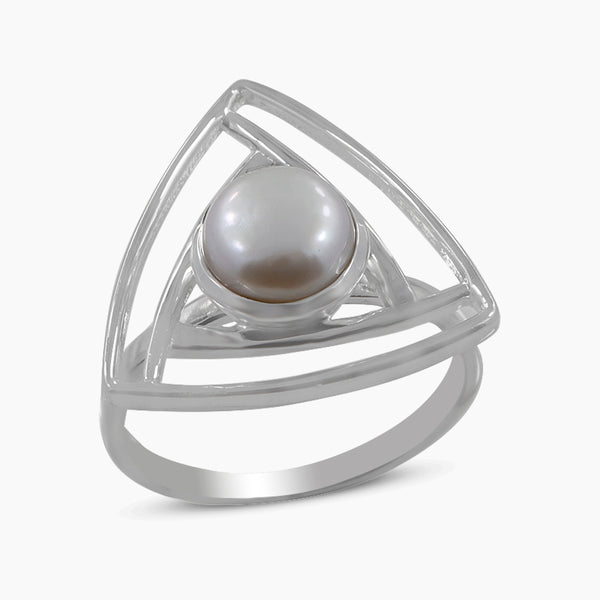 Pearl Gemstone Silver Rings