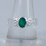 Genuine Emerald Silver Rings