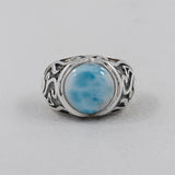 Natural Dominican Larimar Silver Rings