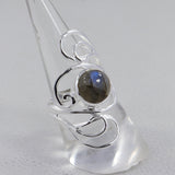 Rainbow Moonstone Designer Silver Rings