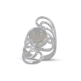 Rainbow Moonstone Designer Silver Rings