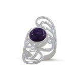 Rainbow Moonstone Designer Silver Rings