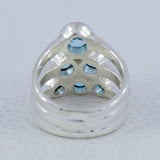 Blue Topaz Silver Rings