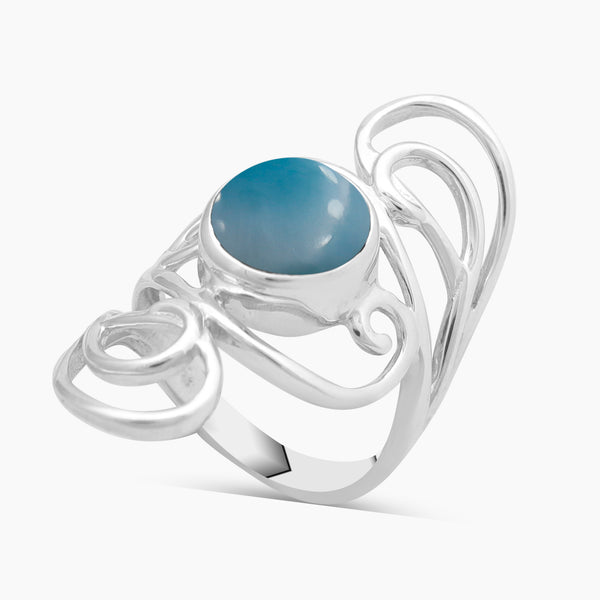 Rainbow Moonstone Designer Silver Rings