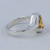 Natural Citrine Silver Rings