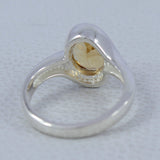 Natural Citrine Silver Rings