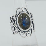Labradorite Silver Rings