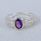 Genuine Emerald Silver Rings