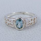 Genuine Emerald Silver Rings