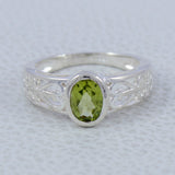 Genuine Emerald Silver Rings